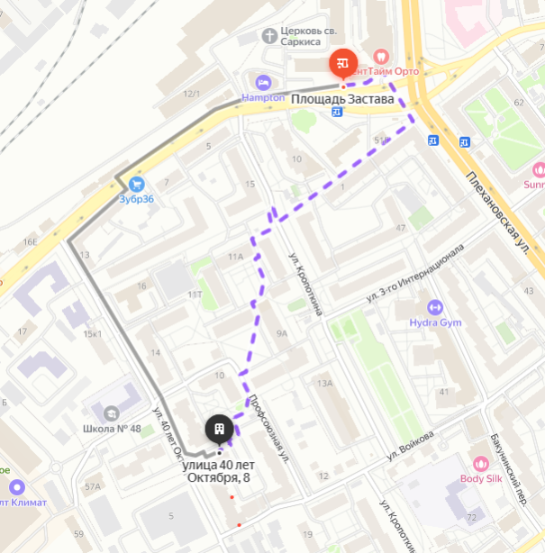 Остановка "Площадь Застава"